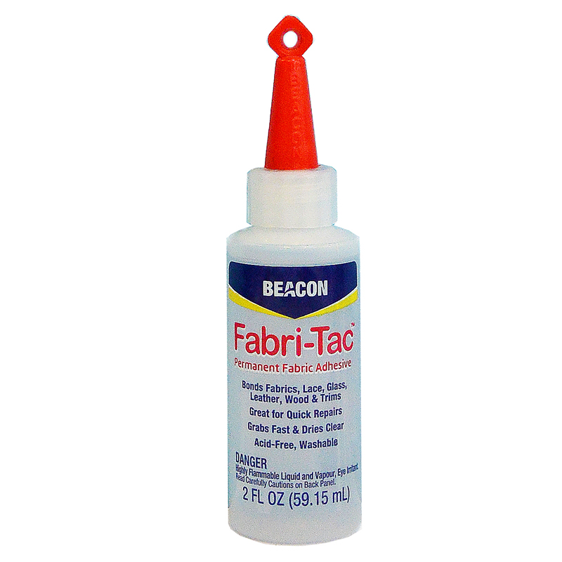 Beacon Fabri-tac Permanent Fabric Adhesive 2oz / 59.15ml Crafts Leather  Felt 