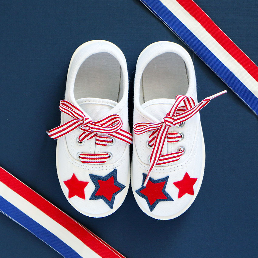 diy fourth of july shoes