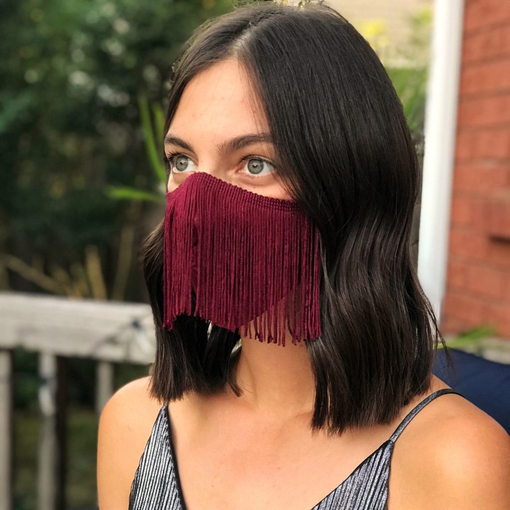 fringe no-sew face mask