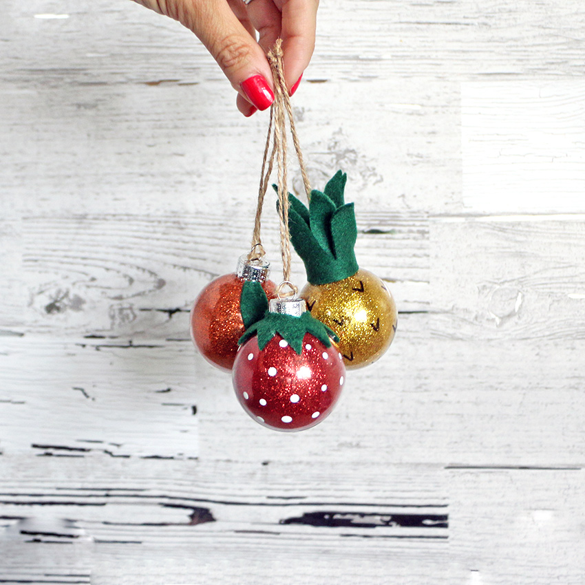 How to Create Christmas Glitter & Fillable Ornaments with Adhesive