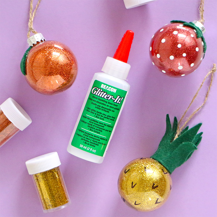 DIY Glitter Ornaments