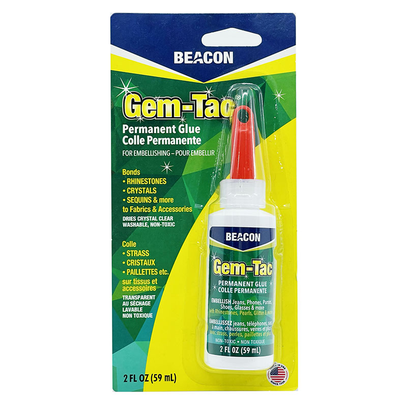 BEACON Gem-Tac Premium Quality Adhesive for Securely Bonding Rhinestones  and Gems - Water-Based, UVA Resistant, 4-Ounce