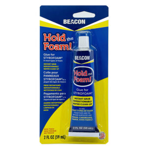 FOAM TAC GLUE Fast, CLEAR, Flexible Waterproof FOAM SAFE 2oz TUBE - FREE  SHIP! 792491984098